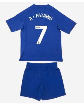 Leicester City Issahaku Fatawu #7 Maglia Gara Casa Repliche 2025-26 Bambino Maniche Corte